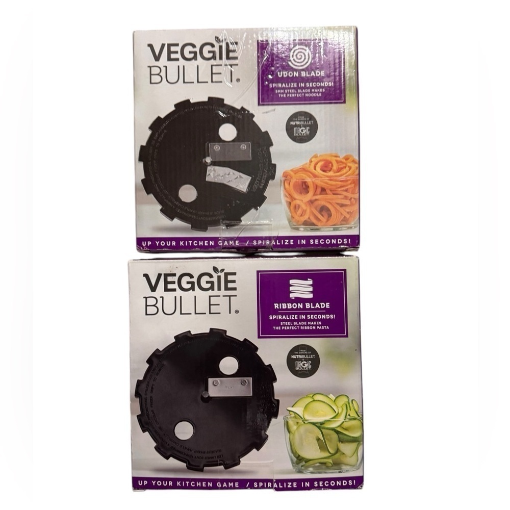 Veggie Bullet Blades Udon spiral blade and ribbon blade new in box